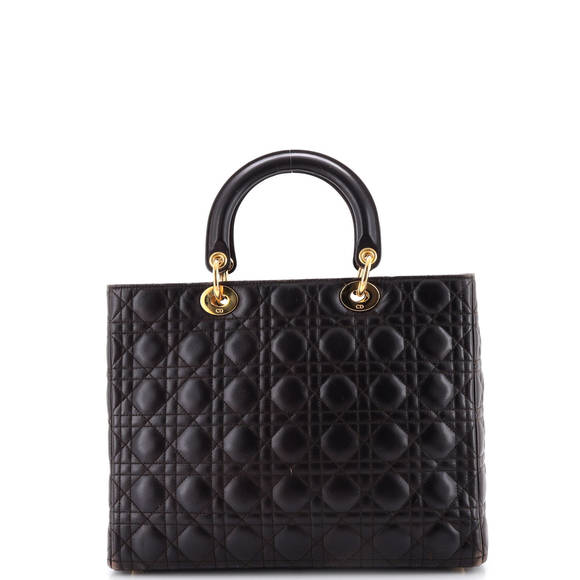 Christian Dior Large Lady Dior Bag Cannage Quilt Lambskin - Picture 3 of 7